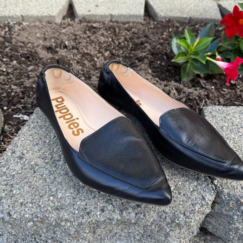 Hush Puppies Hazel Pointe Loafer Flats, Black Leather